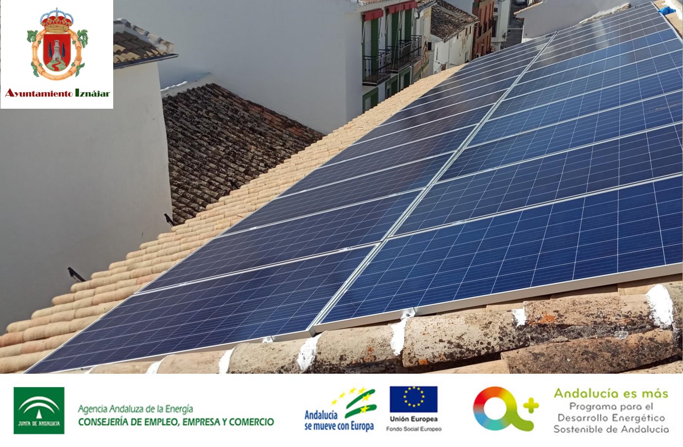 Subvención instalaciones de energía solar fotovoltaica para el Ayuntamiento de Iznájar