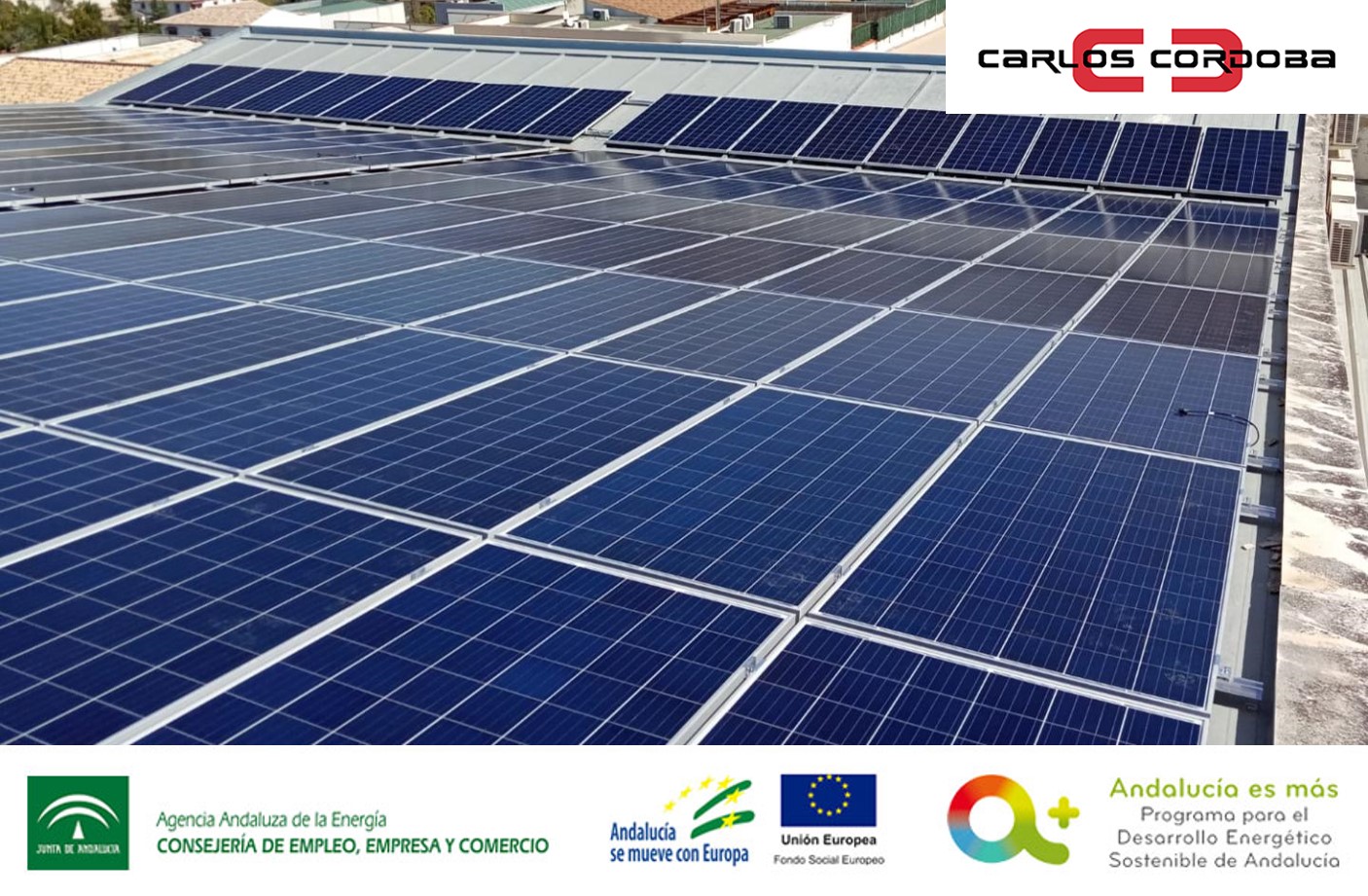 Subvención instalaciones de energía solar fotovoltaica para Confecciones Carlos Córdoba, S.L.