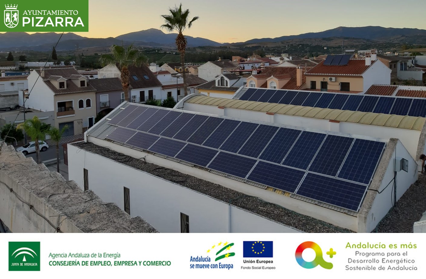 Subvención instalaciones de energía solar fotovoltaica para el Ayuntamiento de Pizarra
